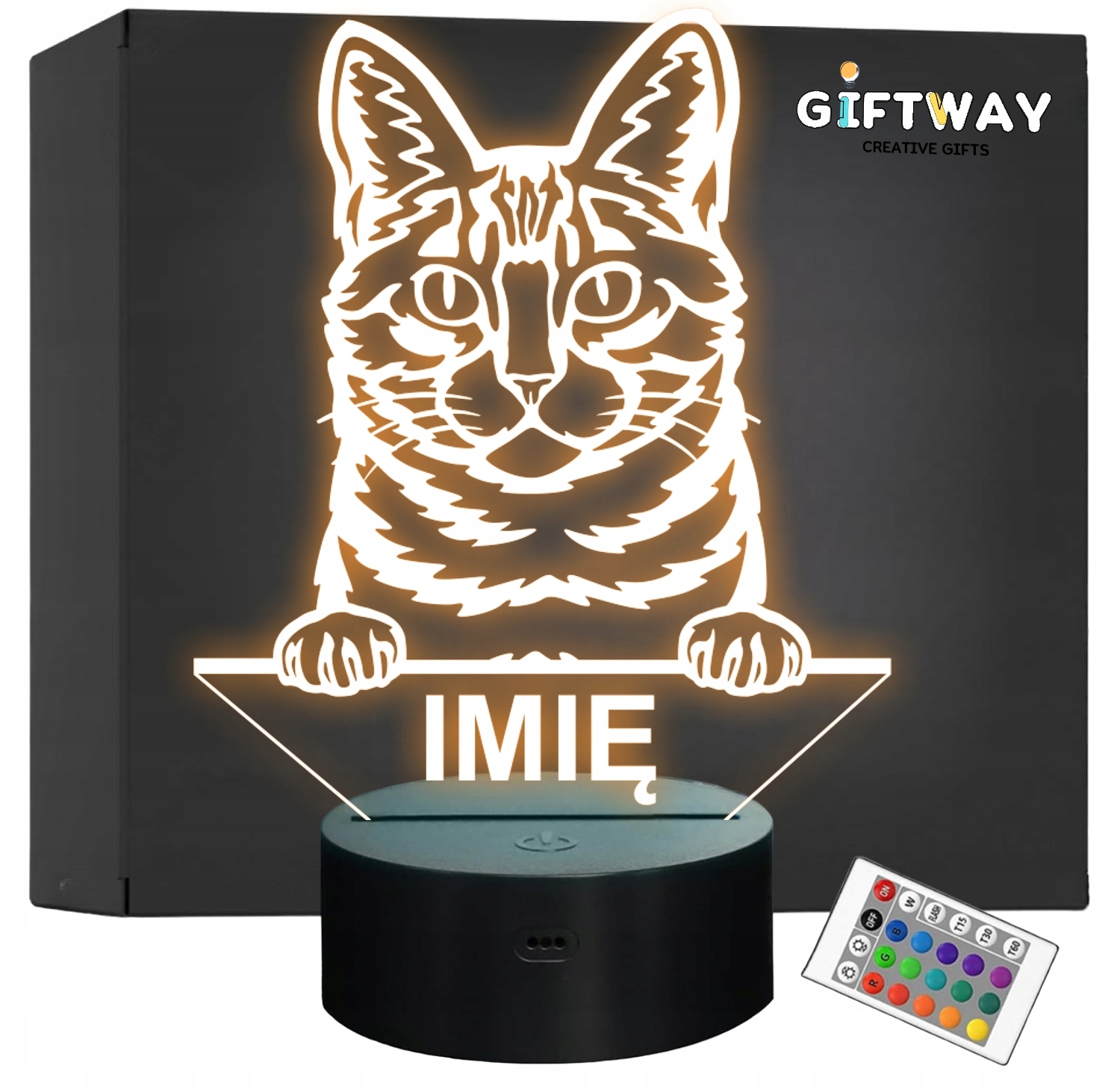 Lampka Nocna LED Dragon Li Rasa Kota z Imieniem na Prezent Lampka Nocna LED Dragon Li Rasa Kota z Imieniem na Prezent