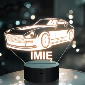 Lampka Nocna LED Imię Statuetka Samochód Auto Retro Sportowe Prezent Grawer