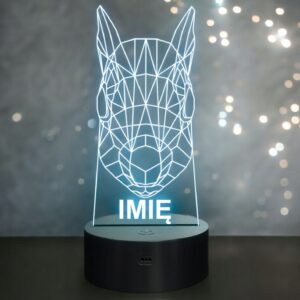 Lampka Nocna LED 3D Z Imieniem Grawer Wiewiórka na Prezent Personalizowana