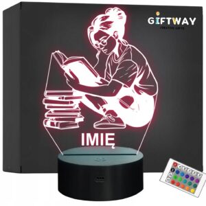 Lampka Nocna LED Imię Statuetka Zawód Bibliotekarka na Prezent Grawer v.2