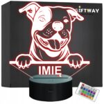 Lampka Nocna LED Staffordshire bull terrier Rasa Psa z Imieniem na Prezent