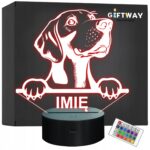 Lampka Nocna LED Weimaraner Rasa Psa z Imieniem na Prezent