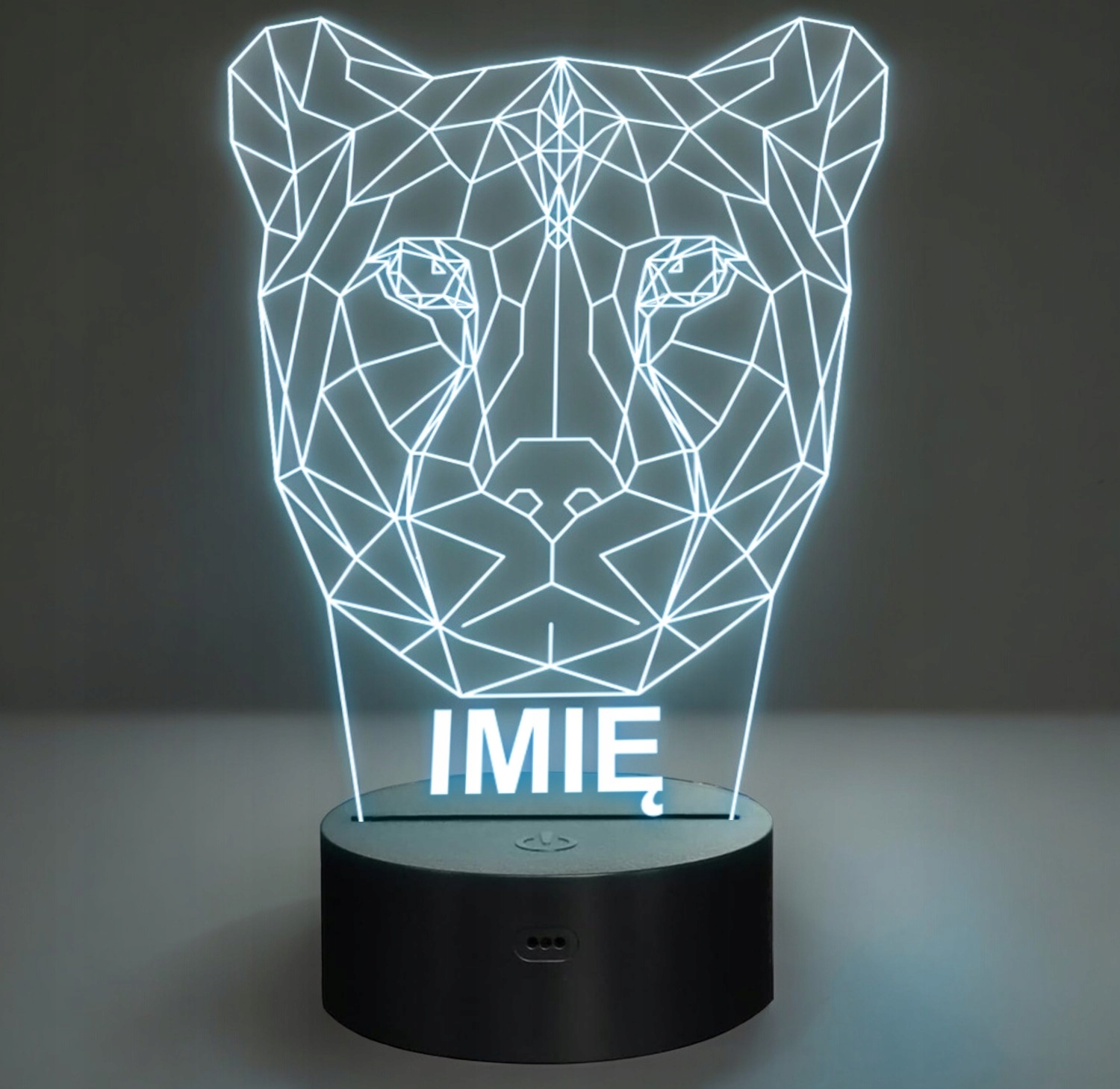 Lampka Nocna LED 3D Z Imieniem Grawer Lampart Gepard Kot na Prezent Lampka Nocna LED 3D Z Imieniem Grawer Lampart Gepard Kot na Prezent