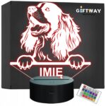Lampka Nocna LED Springer spaniel angielski Rasa Psa z Imieniem na Prezent