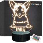 Lampka Nocna LED Oriental Bicolor Rasa Kota z Imieniem na Prezent