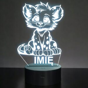 Lampka Nocna LED Z Imieniem Słodka Pantera dla Dzieci na Prezent z Grawerem