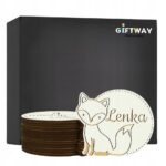 Drewniane Tabliczki Miesiące do Zdjęć Dziecka Pierwszy Rok Zwierzaki Białe