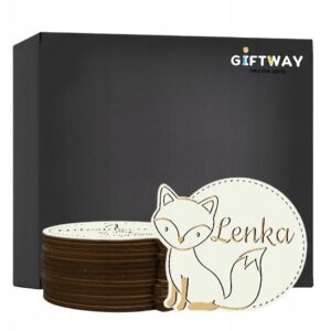 Drewniane Tabliczki Miesiące do Zdjęć Dziecka Pierwszy Rok Zwierzaki Białe