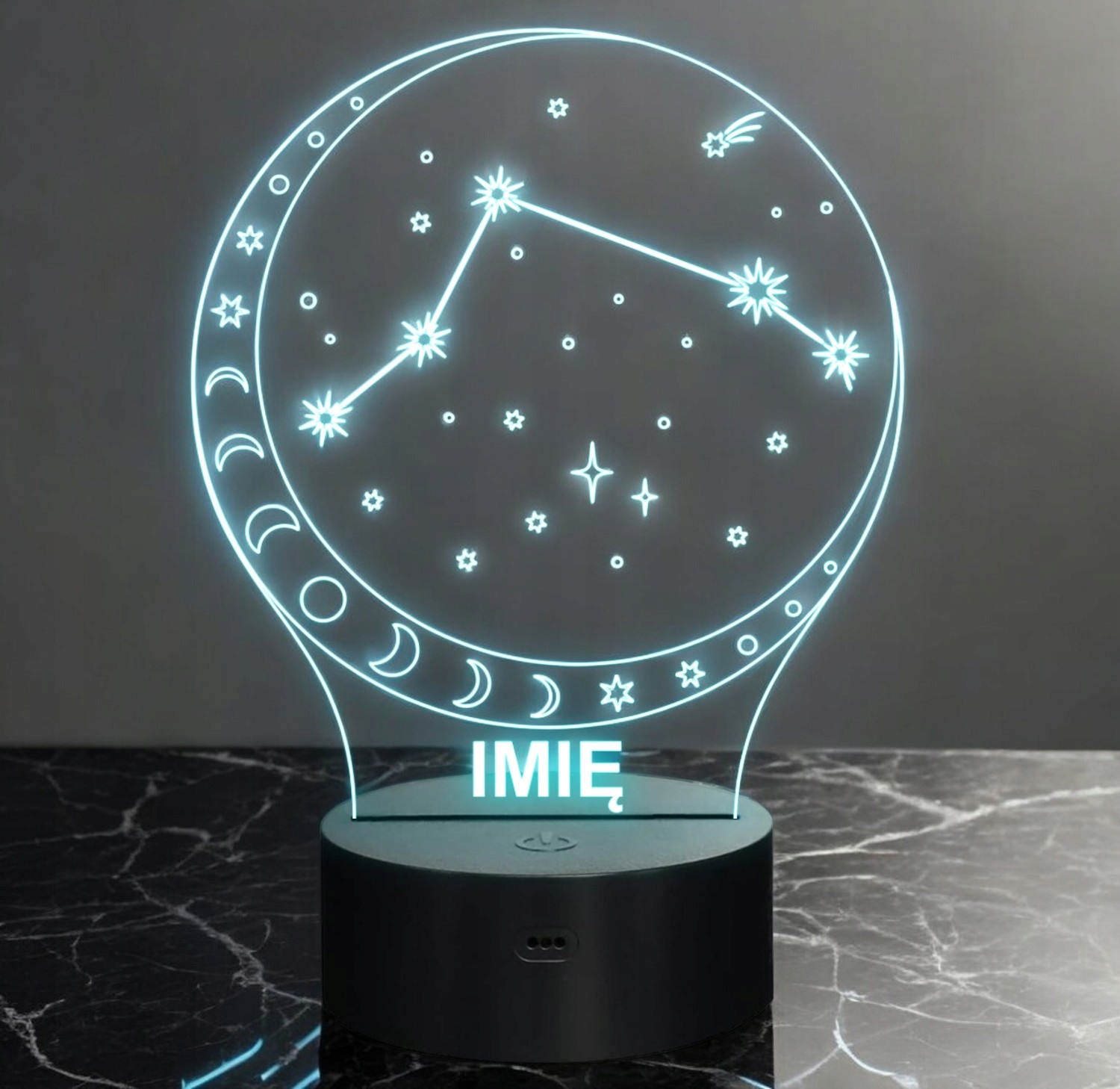 Lampka Nocna LED Baran Znak Zodiaku Horoskop z Imieniem Prezent Grawer Lampka Nocna LED Baran Znak Zodiaku Horoskop z Imieniem Prezent Grawer