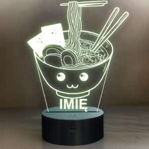 Lampka Nocna LED Imię Słodki Ramen Zupa Anime na Prezent Grawer