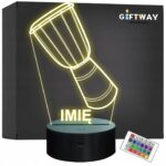 Lampka Nocna LED Imię Statuetka Bębenek Djembe na Prezent Grawer