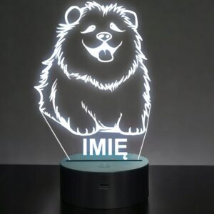 Lampka Nocna LED Z Imieniem Słodki Puszysty Piesek dla Dzieci na Prezent