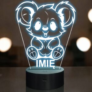 Lampka Nocna LED Z Imieniem Słodki Koala dla Dzieci na Prezent v.2