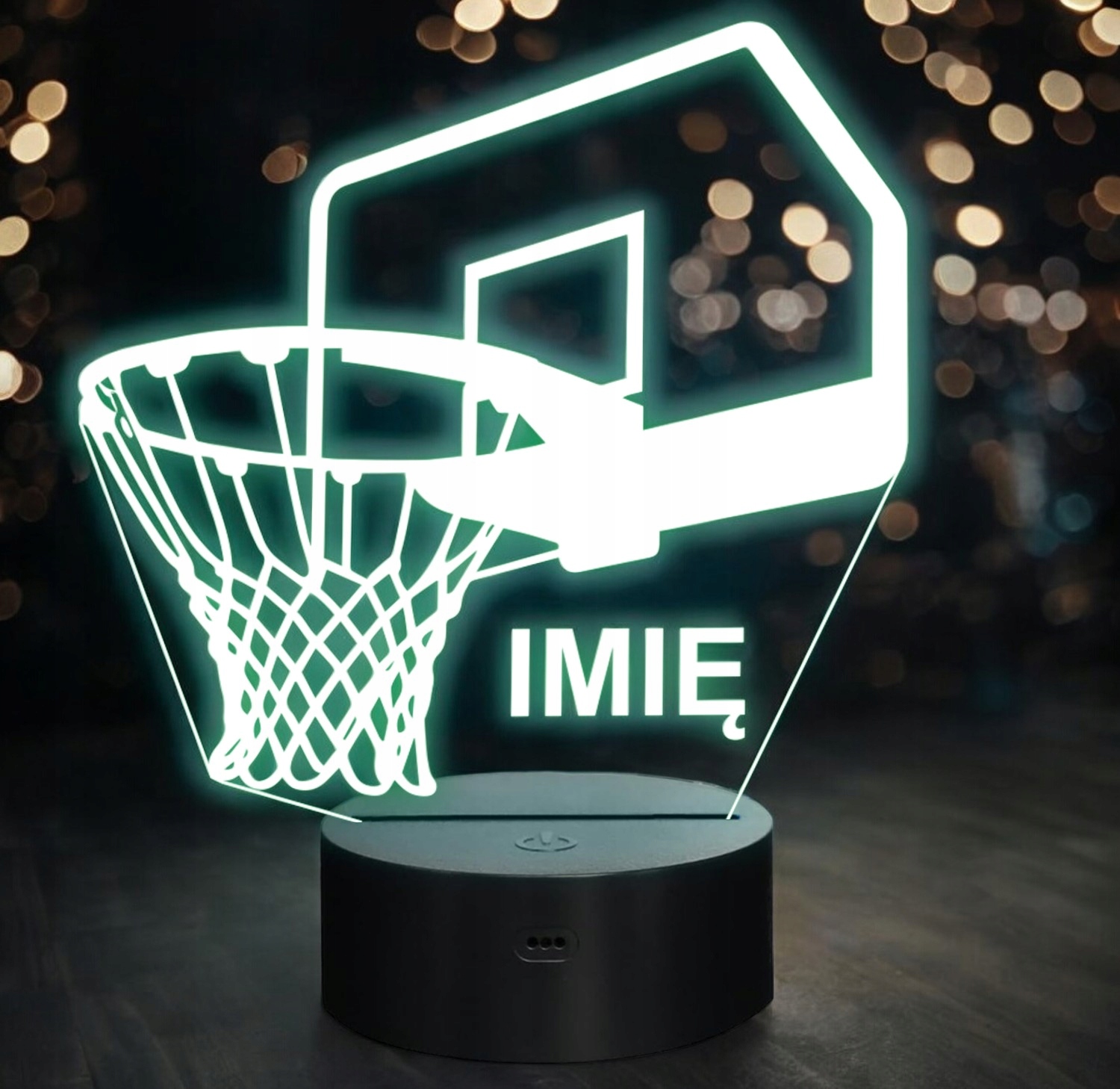 Lampka Nocna LED Z Imieniem Grawer Kosz Koszykówka Sport na Prezent v.2 Lampka Nocna LED Z Imieniem Grawer Kosz Koszykówka Sport na Prezent v.2