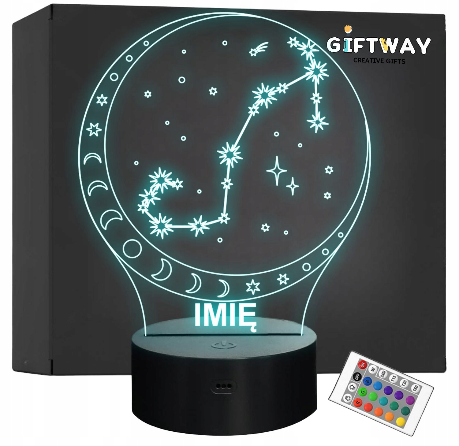 Lampka Nocna LED Skorpion Znak Zodiaku Horoskop z Imieniem Prezent Grawer Lampka Nocna LED Skorpion Znak Zodiaku Horoskop z Imieniem Prezent Grawer