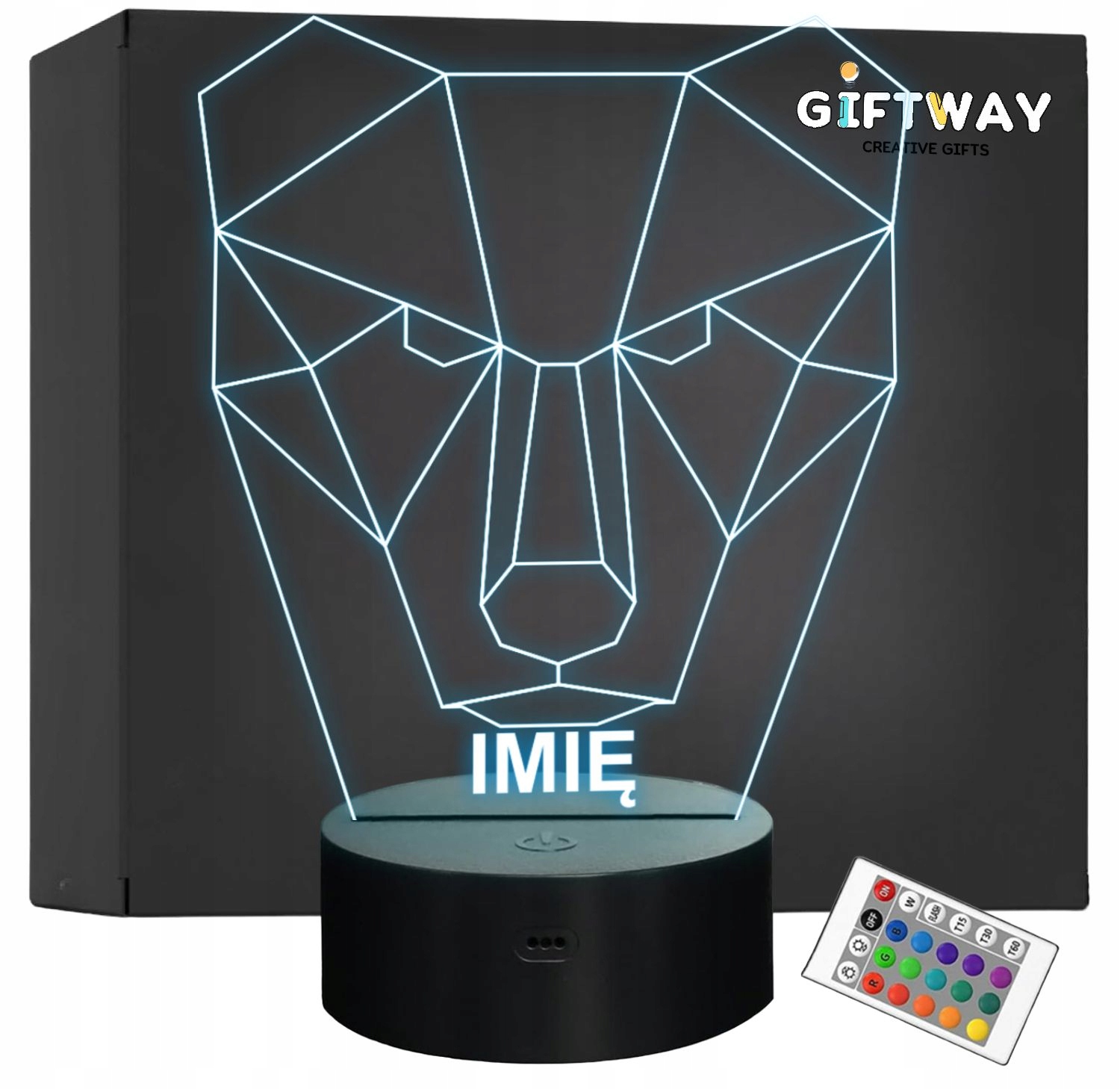 Lampka Nocna LED 3D Z Imieniem Grawer Niedźwiedź na Prezent Personalizowana Lampka Nocna LED 3D Z Imieniem Grawer Niedźwiedź na Prezent Personalizowana