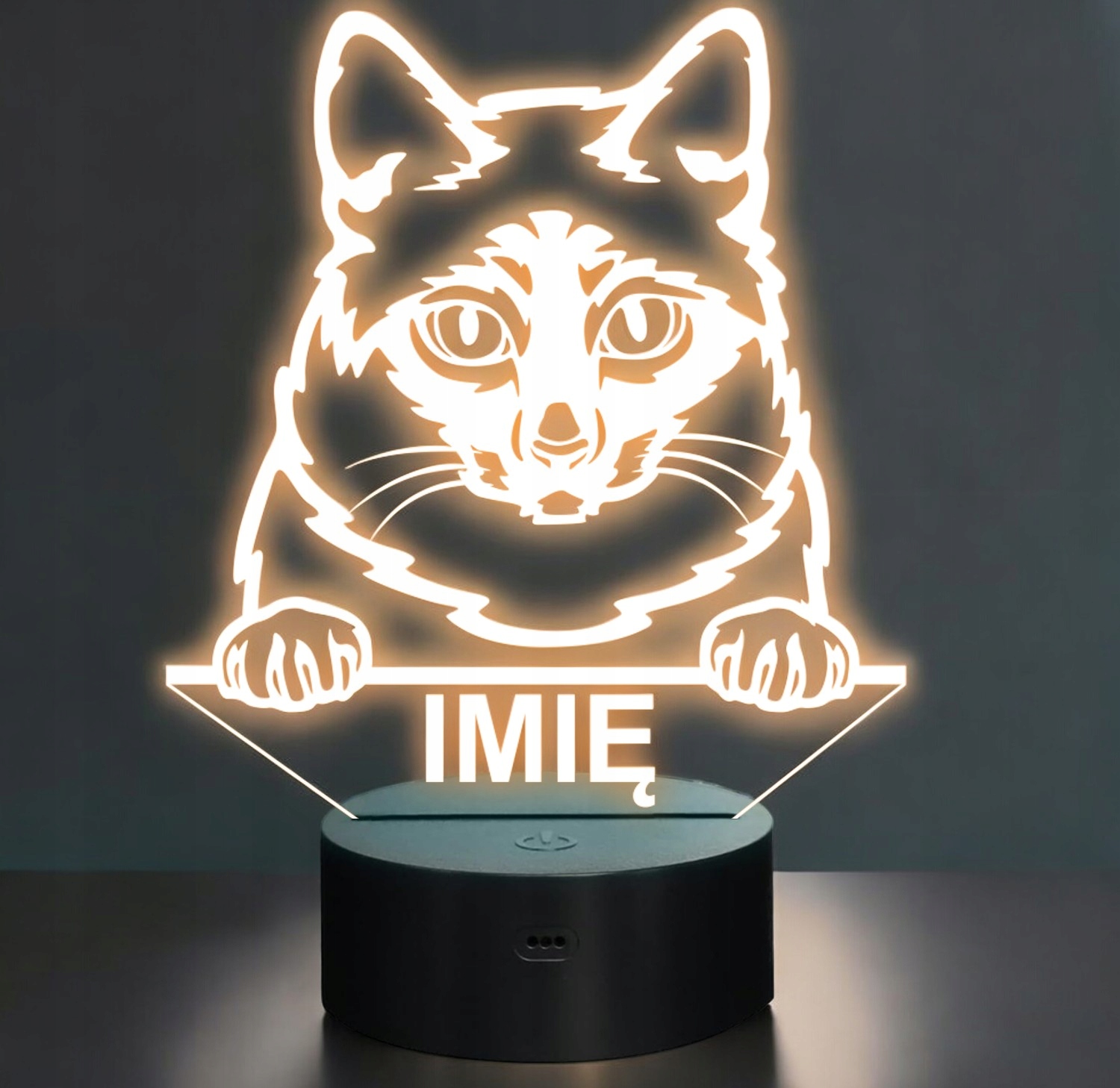 Lampka Nocna LED Mekong Bobtail Rasa Kota z Imieniem na Prezent Lampka Nocna LED Mekong Bobtail Rasa Kota z Imieniem na Prezent