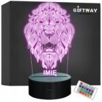 Lampka Nocna LED Lew Znak Zodiaku na Prezent z Imieniem
