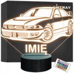 Lampka Nocna LED Imię Statuetka Samochód Auto Sportowe Prezent Grawer v.2