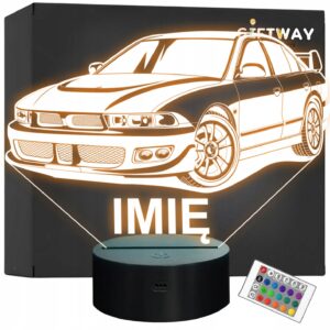 Lampka Nocna LED Imię Statuetka Samochód Auto Sportowe Prezent Grawer v.2