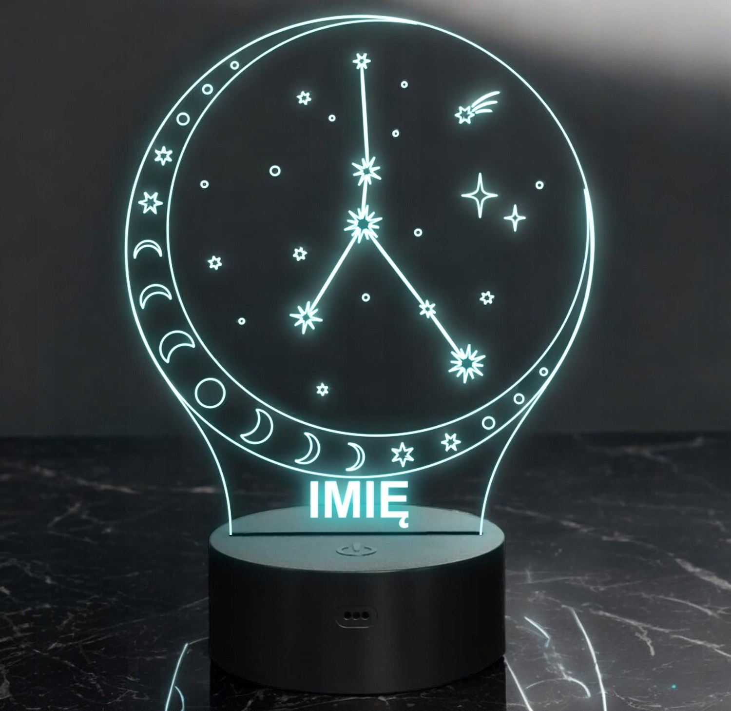 Lampka Nocna LED Rak Znak Zodiaku Horoskop z Imieniem Prezent Grawer Lampka Nocna LED Rak Znak Zodiaku Horoskop z Imieniem Prezent Grawer