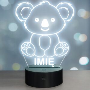 Lampka Nocna LED Z Imieniem Słodki Koala dla Dzieci na Prezent
