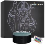 Lampka Nocna LED Papież Jan Paweł II 2 Święty Prezent Grawer