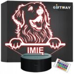Lampka Nocna LED Pirenejski pies górski Rasa Psa z Imieniem na Prezent