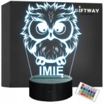 Lampka Nocna LED Z Imieniem Słodka Sowa Sówka dla Dzieci na Prezent v.2