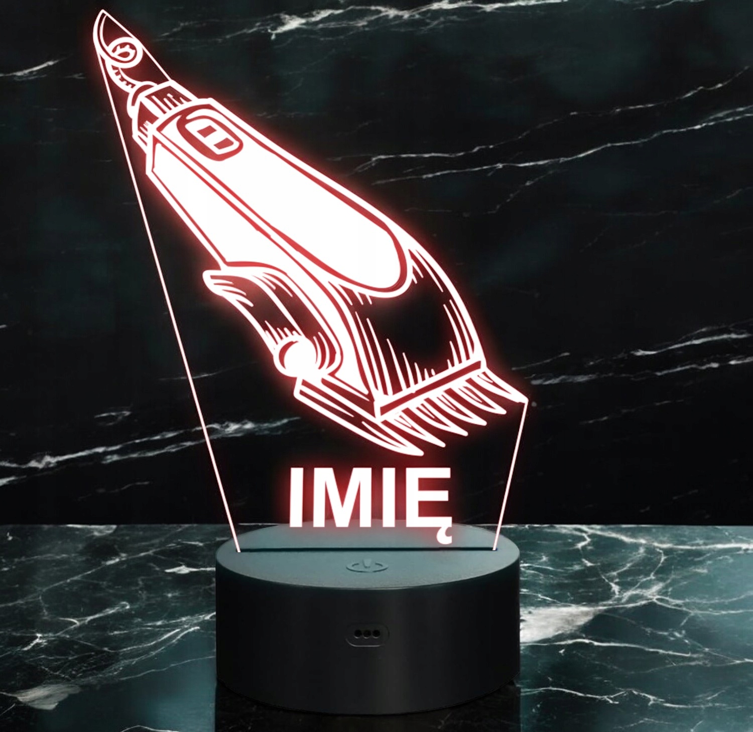 Lampka Nocna LED Imię Statuetka Maszynka Fryzjerska Barber Prezent Grawer Lampka Nocna LED Imię Statuetka Maszynka Fryzjerska Barber Prezent Grawer