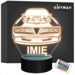 Lampka Nocna LED Imię Samochód Auto Mustang Hellcat na Prezent Grawer