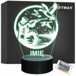Lampka Nocna LED Statuetka Myśliwy Łowca Strzelec Zawód na Prezent Grawer