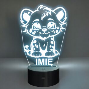 Lampka Nocna LED Z Imieniem Słodki Tygrys Tygrysek dla Dzieci Prezent v.1