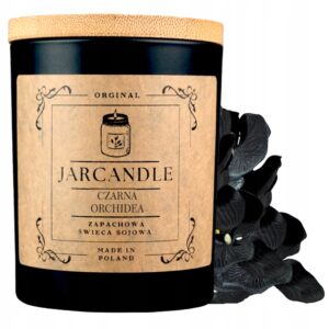 Świeca Zapachowa Sojowa Czarna Orchidea Handmade Świeczka 300ml