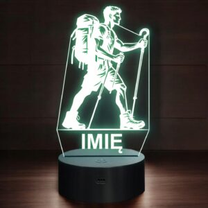 Lampka Nocna LED Statuetka Wspinaczka Górska Aktywność Prezent Grawer v.2