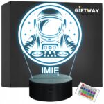 Lampka Nocna LED Statuetka Astronauta DJ na Prezent Grawer v.4
