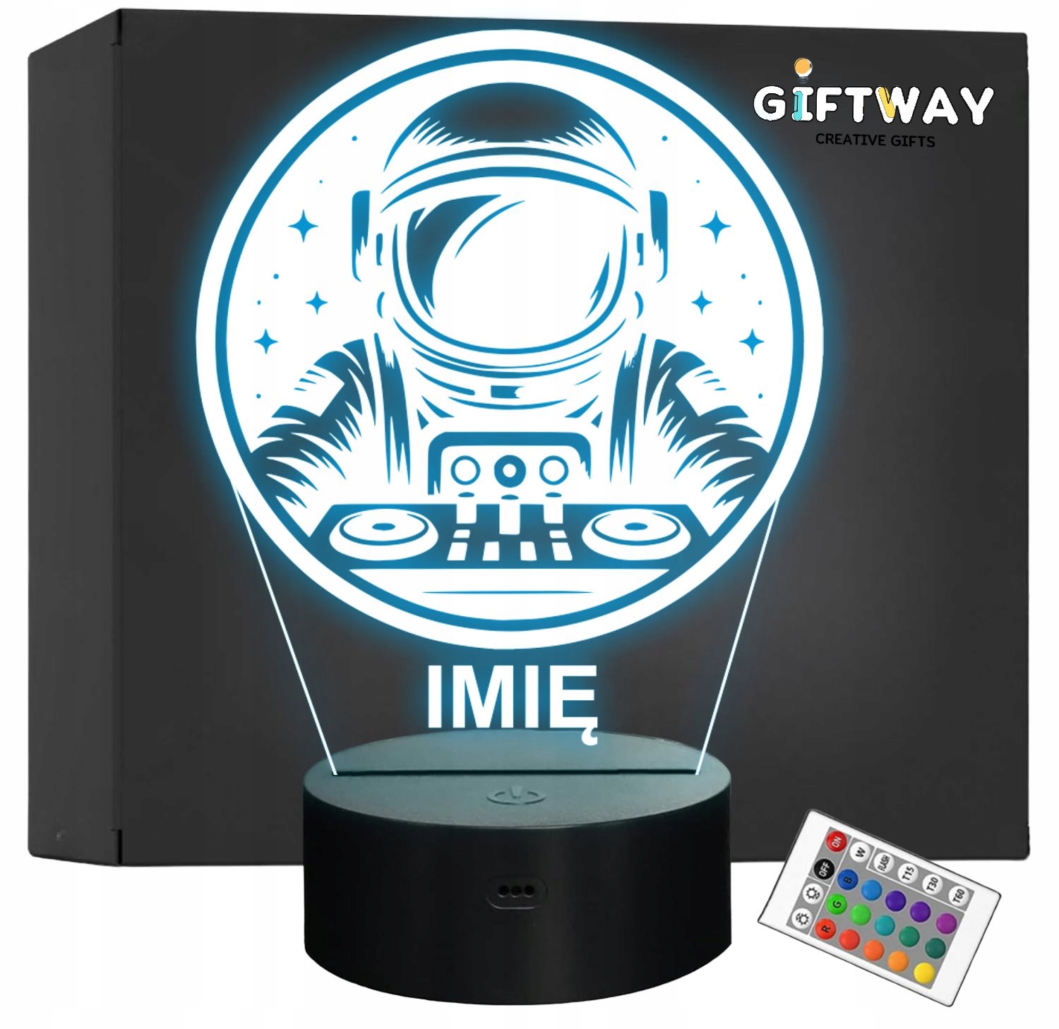Lampka Nocna LED Statuetka Astronauta DJ na Prezent Grawer v.4 Lampka Nocna LED Statuetka Astronauta DJ na Prezent Grawer v.4
