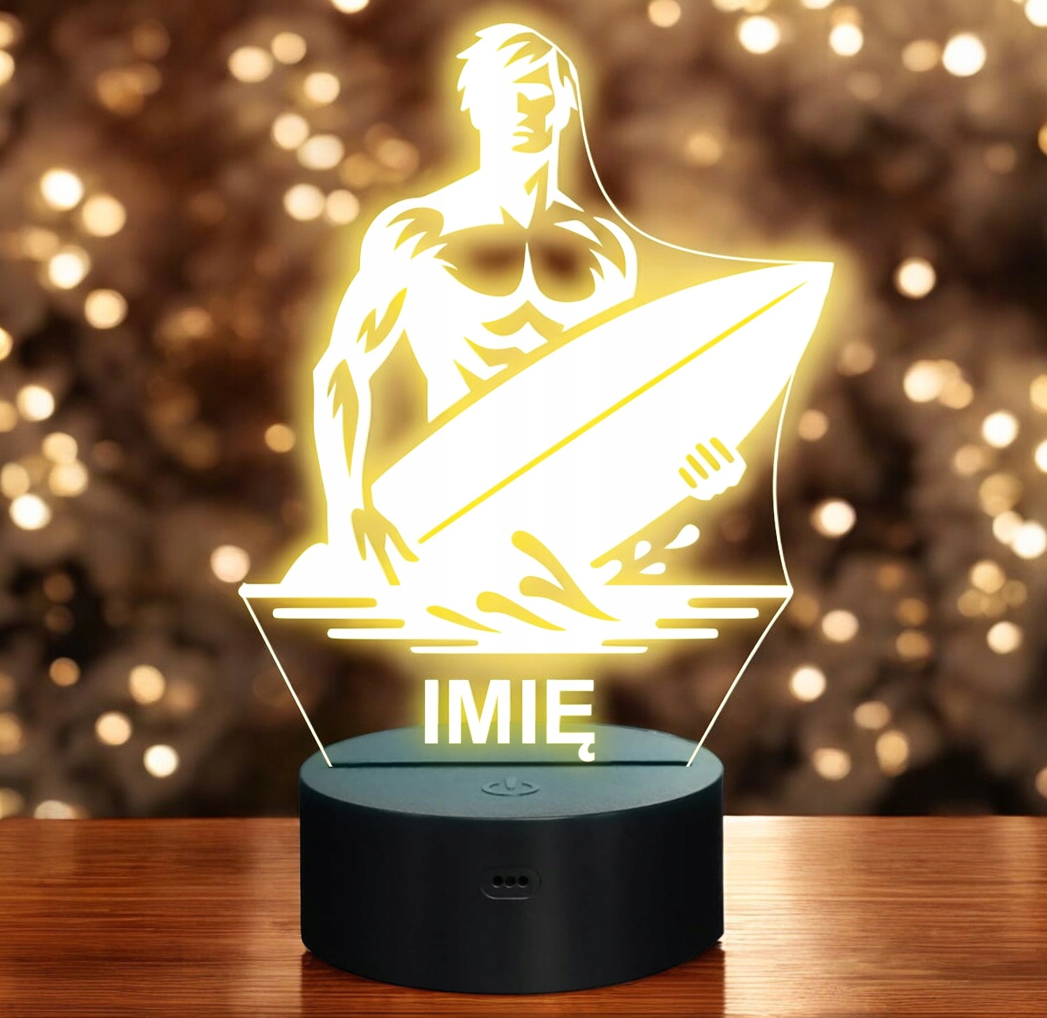 Lampka Nocna LED Statuetka Surfing Sporty Wodne Surfer Prezent Grawer v.3 Lampka Nocna LED Statuetka Surfing Sporty Wodne Surfer Prezent Grawer v.3