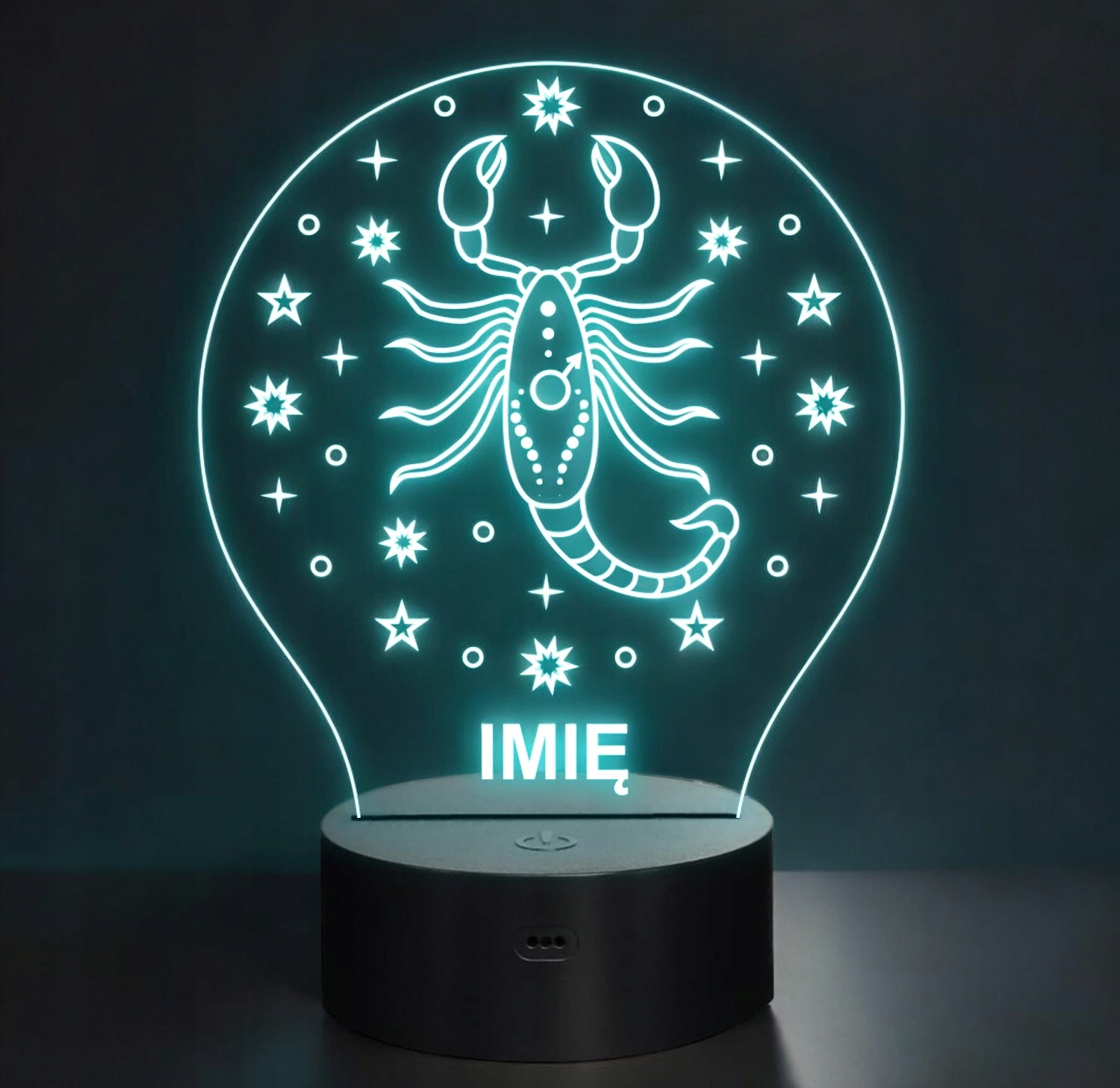 Lampka Nocna Skorpion LED Znak Zodiaku Horoskop z Imieniem Prezent Grawer Lampka Nocna Skorpion LED Znak Zodiaku Horoskop z Imieniem Prezent Grawer