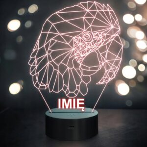Lampka Nocna LED 3D Z Imieniem Grawer Papuga na Prezent Personalizowana