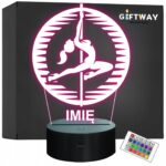 Lampka Nocna LED Statuetka Taniec na rurze Pole Dance na Prezent Grawer v.1