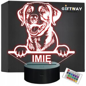 Lampka Nocna LED Chesapeake Bay Retriever Rasa Psa z Imieniem na Prezent