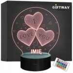 Lampka Nocna LED I Love You Serca Miłosna Prezent na Walentynki
