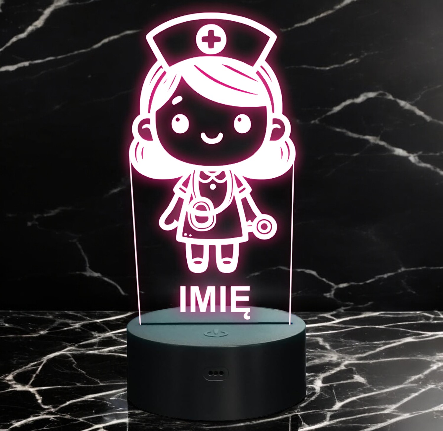 Lampka Nocna LED Statuetka Pielęgniarka Bajka Zawód na Prezent Grawer v.2 Lampka Nocna LED Statuetka Pielęgniarka Bajka Zawód na Prezent Grawer v.2