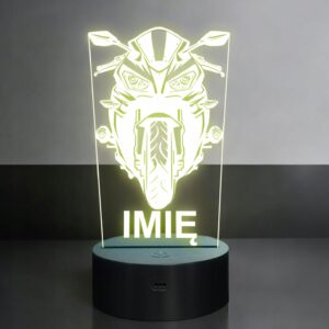Lampka Nocna LED Imię Motocykl Motor Ścigacz na Prezent Grawer v.4