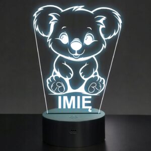Lampka Nocna LED Z Imieniem Słodki Koala dla Dzieci na Prezent v.1
