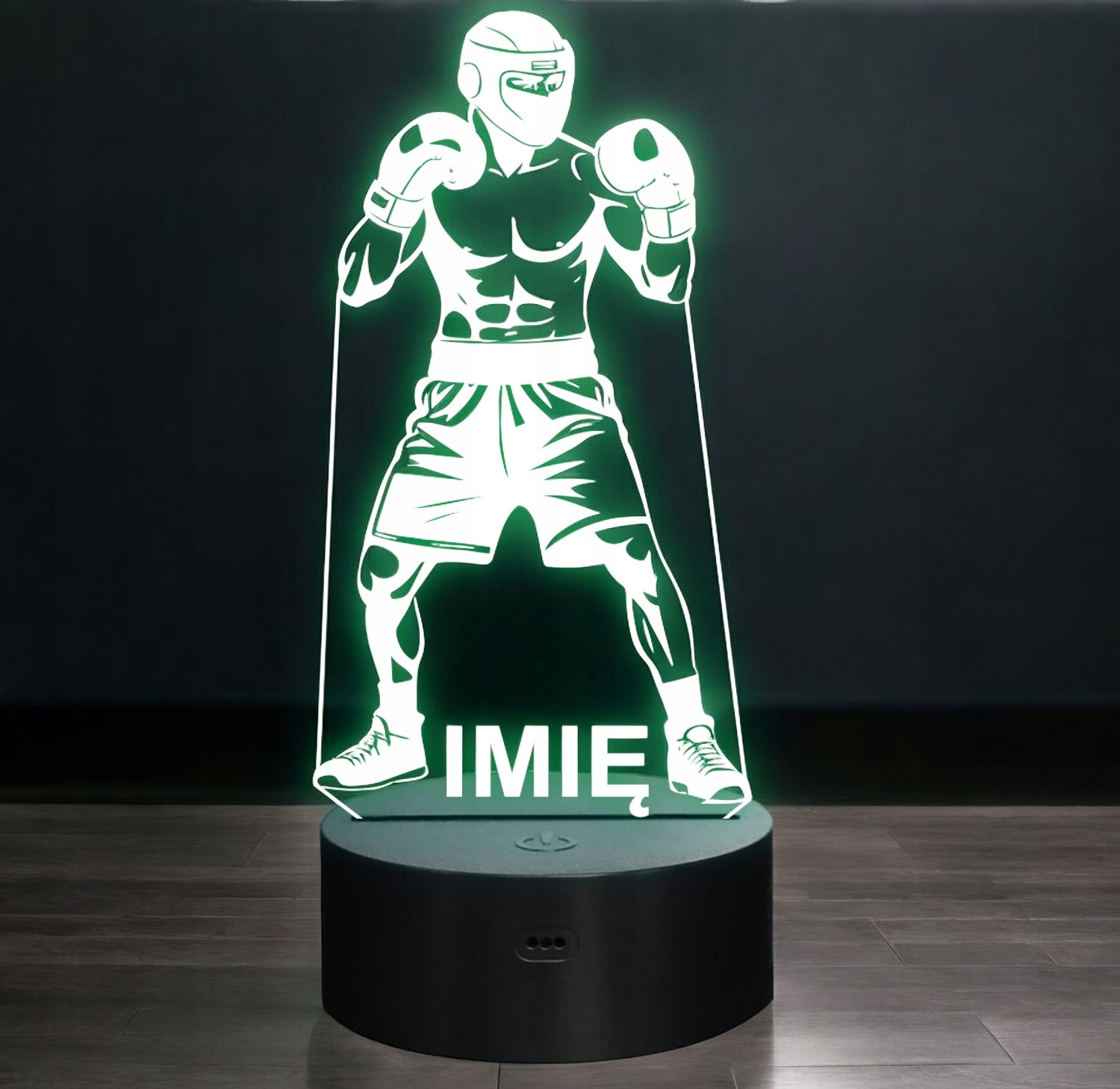 Lampka Nocna LED Z Imieniem Grawer Bokser Boks Sport na Prezent v.2 Lampka Nocna LED Z Imieniem Grawer Bokser Boks Sport na Prezent v.2