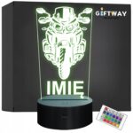 Lampka Nocna LED Imię Motocykl Motor Ścigacz na Prezent Grawer v.1