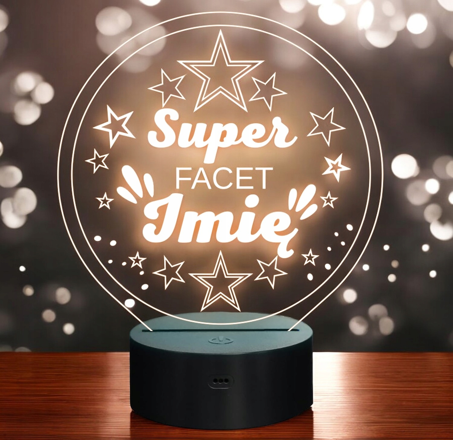 Lampka Nocna LED Statuetka Super Facet Dzień Mężczyzny na Prezent Grawer Lampka Nocna LED Statuetka Super Facet Dzień Mężczyzny na Prezent Grawer