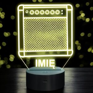 Lampka Nocna LED Imię Statuetka Głośnik na Prezent Grawer